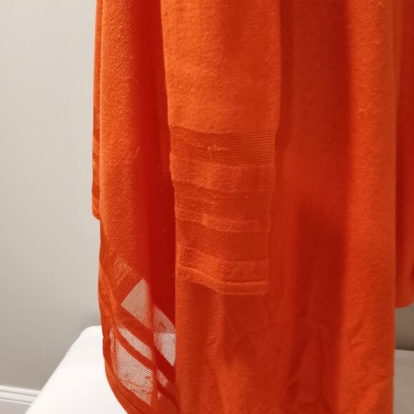 TED BAKER BRIGHT ORANGE LONSLEEVE WRAP CARDIGAN WITH SHEER PANELS WOMEN SIZE S - Picture 8 of 12